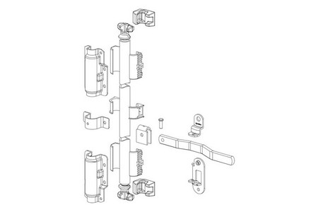 FET&nbsp;021-00312 :  Lock Rod Miner Style Set for large image FET02100312_1