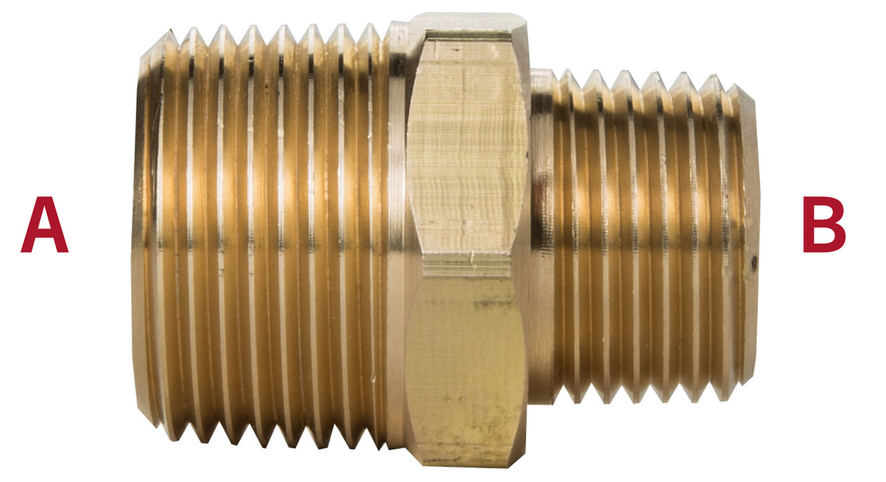 Hex Nipple 3/8"Tube-1/4"Thrd 122-CB