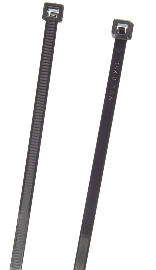 Standard Tie, Black, 11.1", 50 Lb, Pk 85-6021