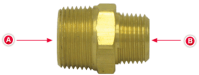 Hex Nipple 1/2"Tube-3/8"Thrd 122-DC