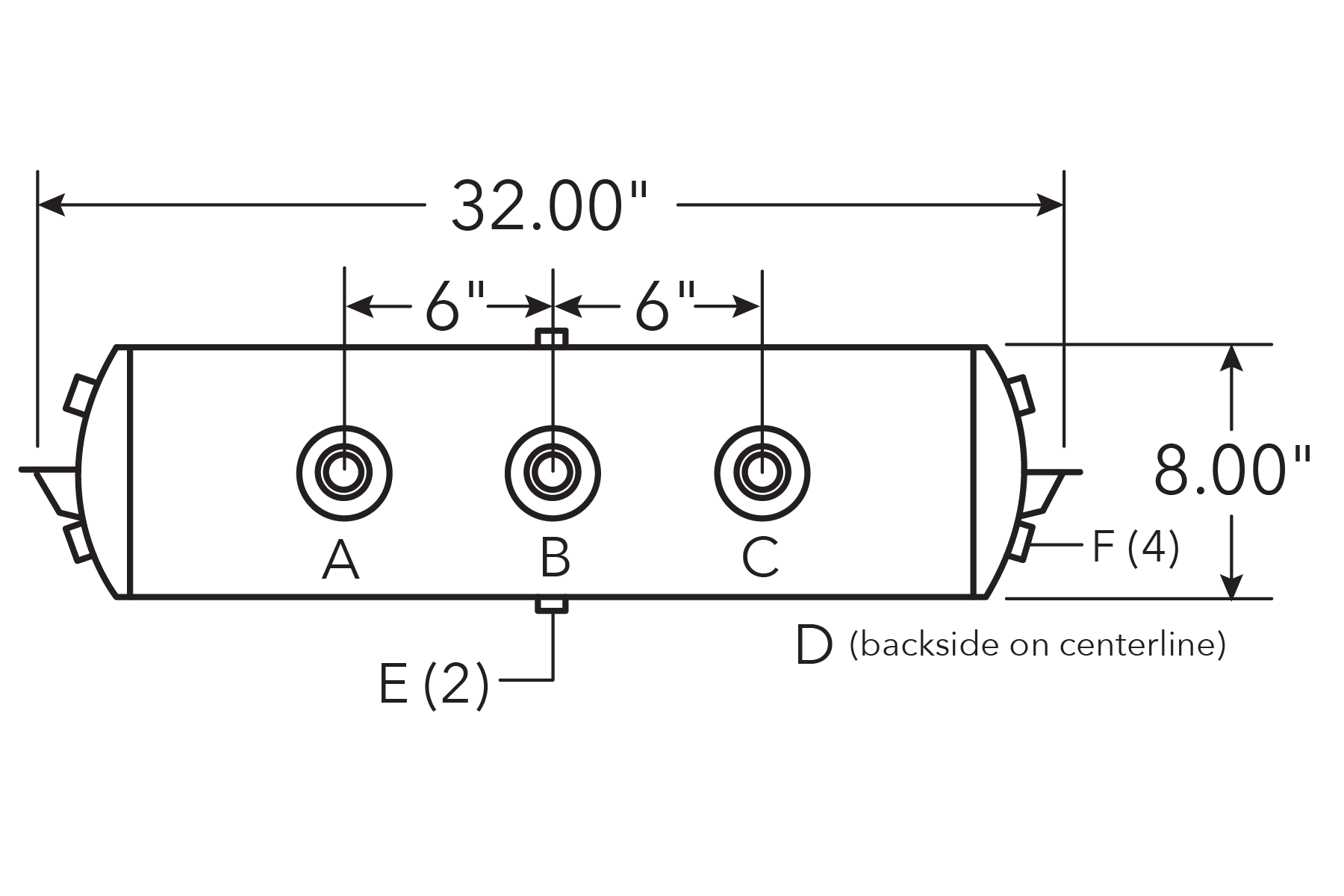 Air Tank 8.0 DIA TSJ80U