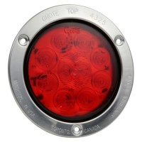 STT LAMP, 4",RED,W/ STLS STEEL THEFT
