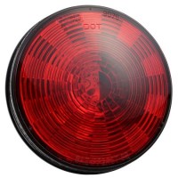 STT LAMP, RED, 4" ROUND, HARD SHELL