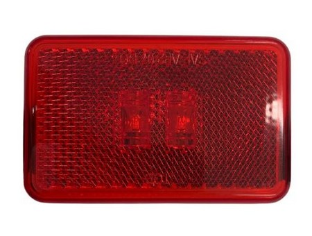 LMP-M/C,RED,12V,3X2",RFLX