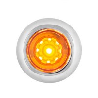 AMBER PENNY LIGHT CHROME RING